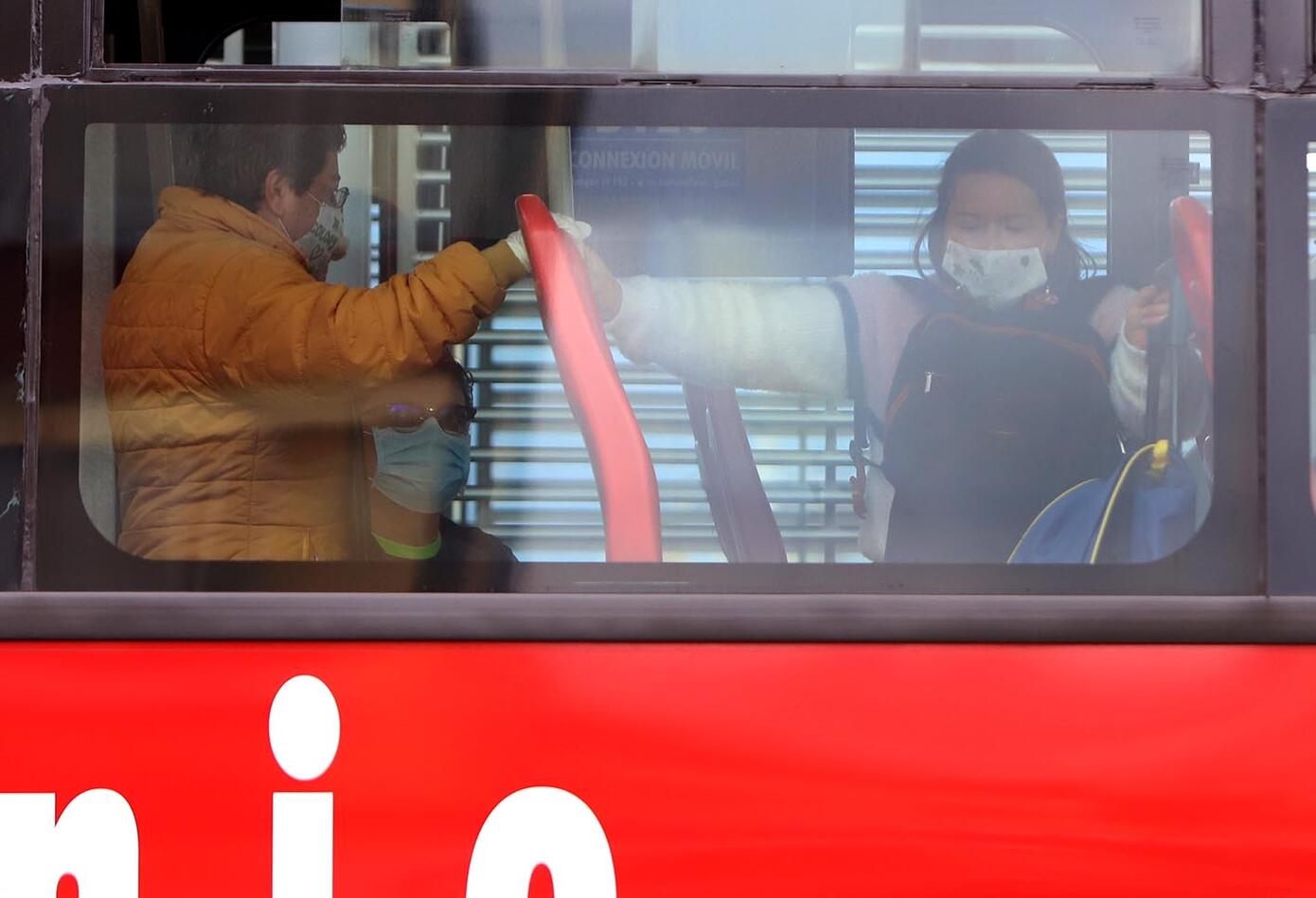 Uso de tapabocas en Transmilenio