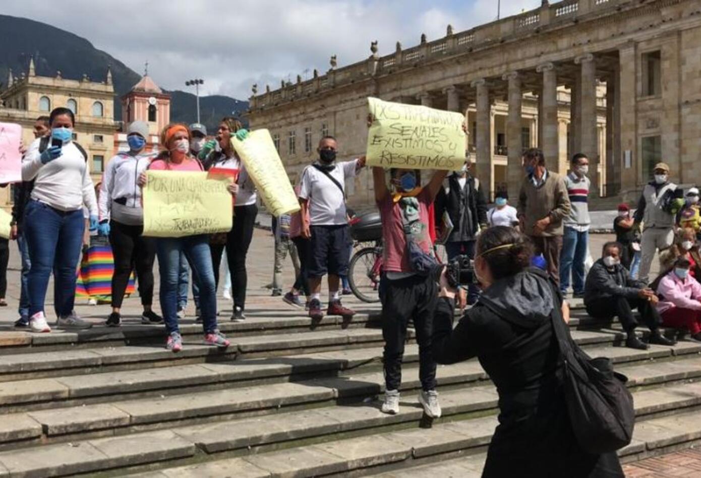 protesta plaza de Bolívar