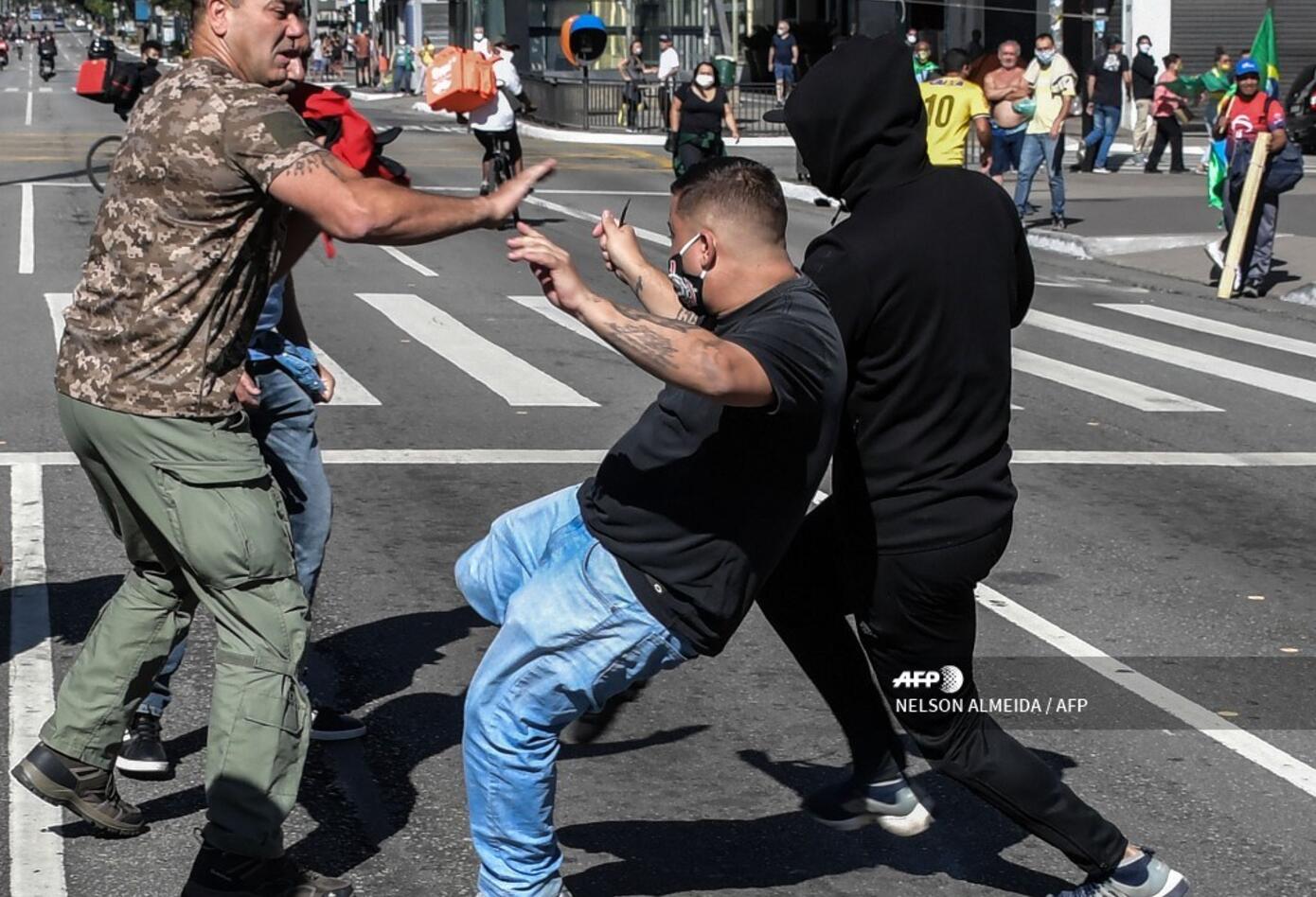 Protestas en Brasil entre seguidores de Bolsonaro y opositores
