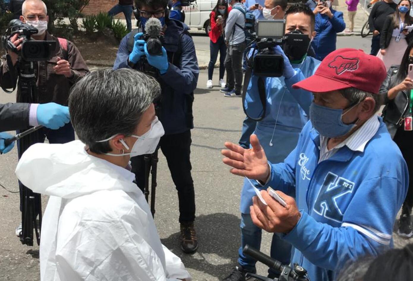 Claudia López visitó la localidad de Antonio Nariño, en alerta por aumento de contagios de COVID-19