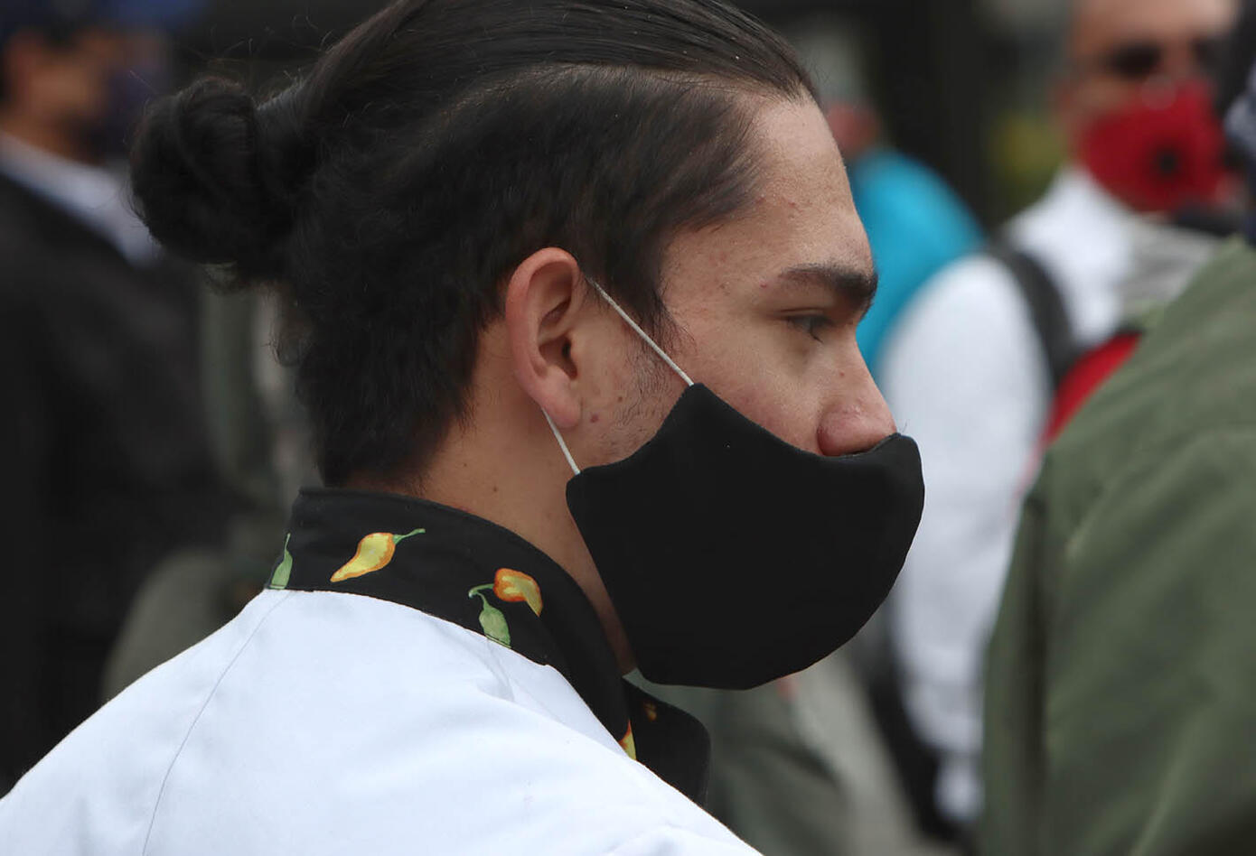 Protesta de meseros en Corferias