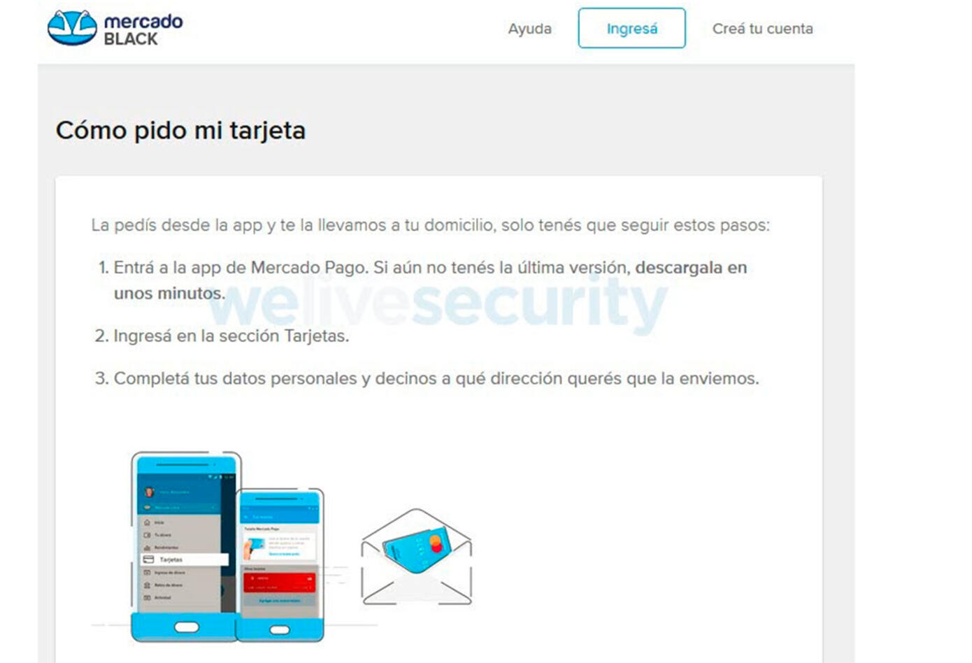 Estafa usa un portal falso de Mercado Libre