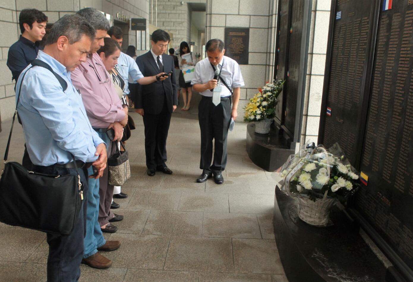 Monumento a los soldados que participaron en la guerra en Corea.