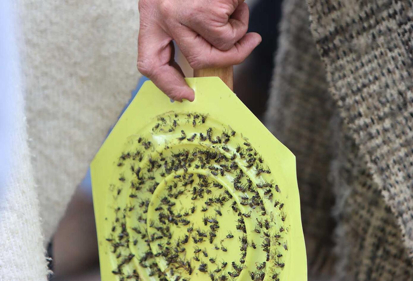 Habitantes de El Mochuelo protestan en las afueras del relleno de Doña Juana, en Bogotá.