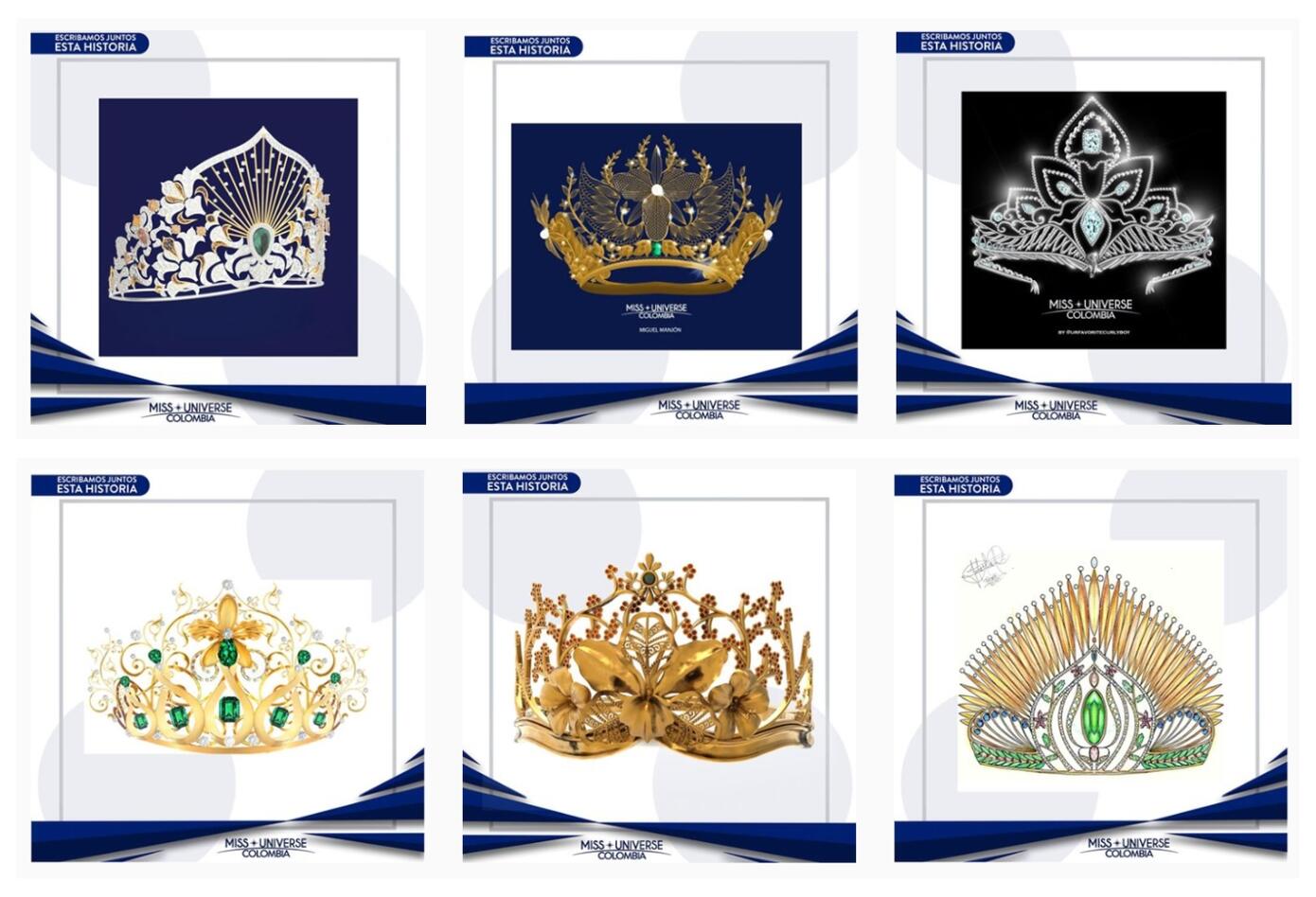 Diseño coronas de Miss Universo Colombia