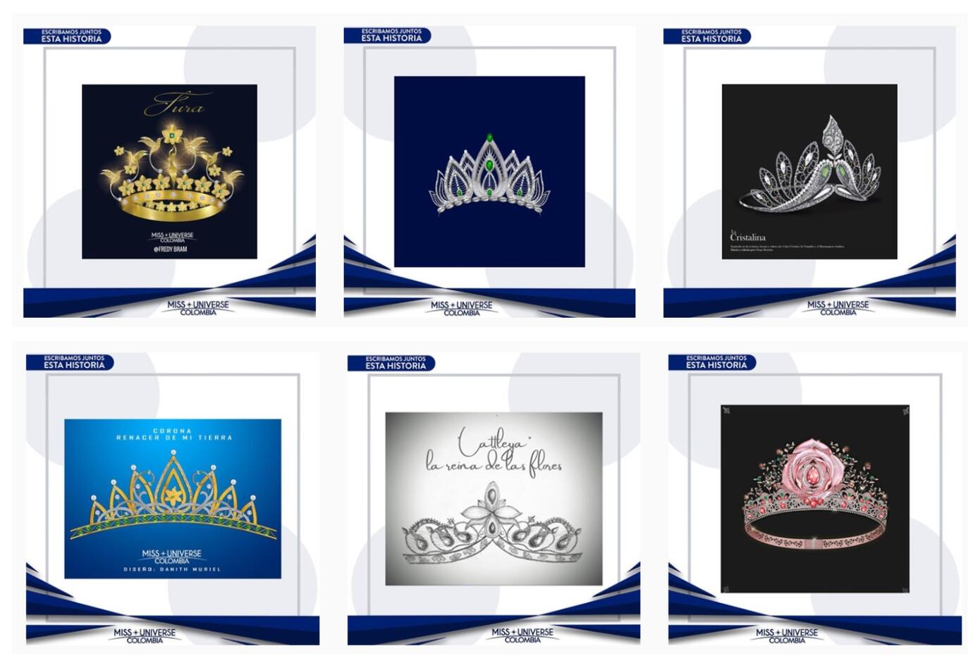 Diseño coronas de Miss Universo Colombia