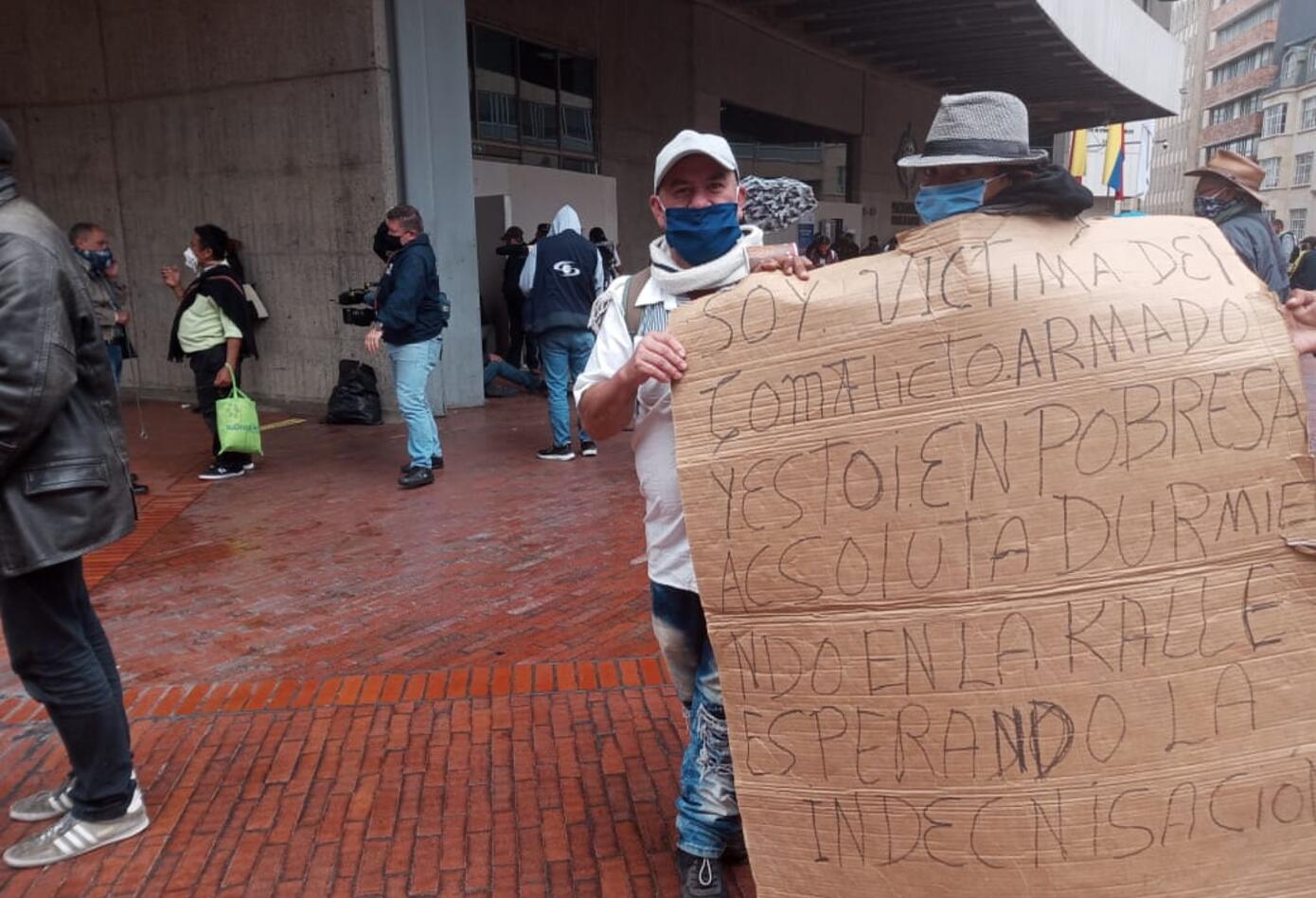 Desplazados piden ayuda de la Procuraduría en Bogotá