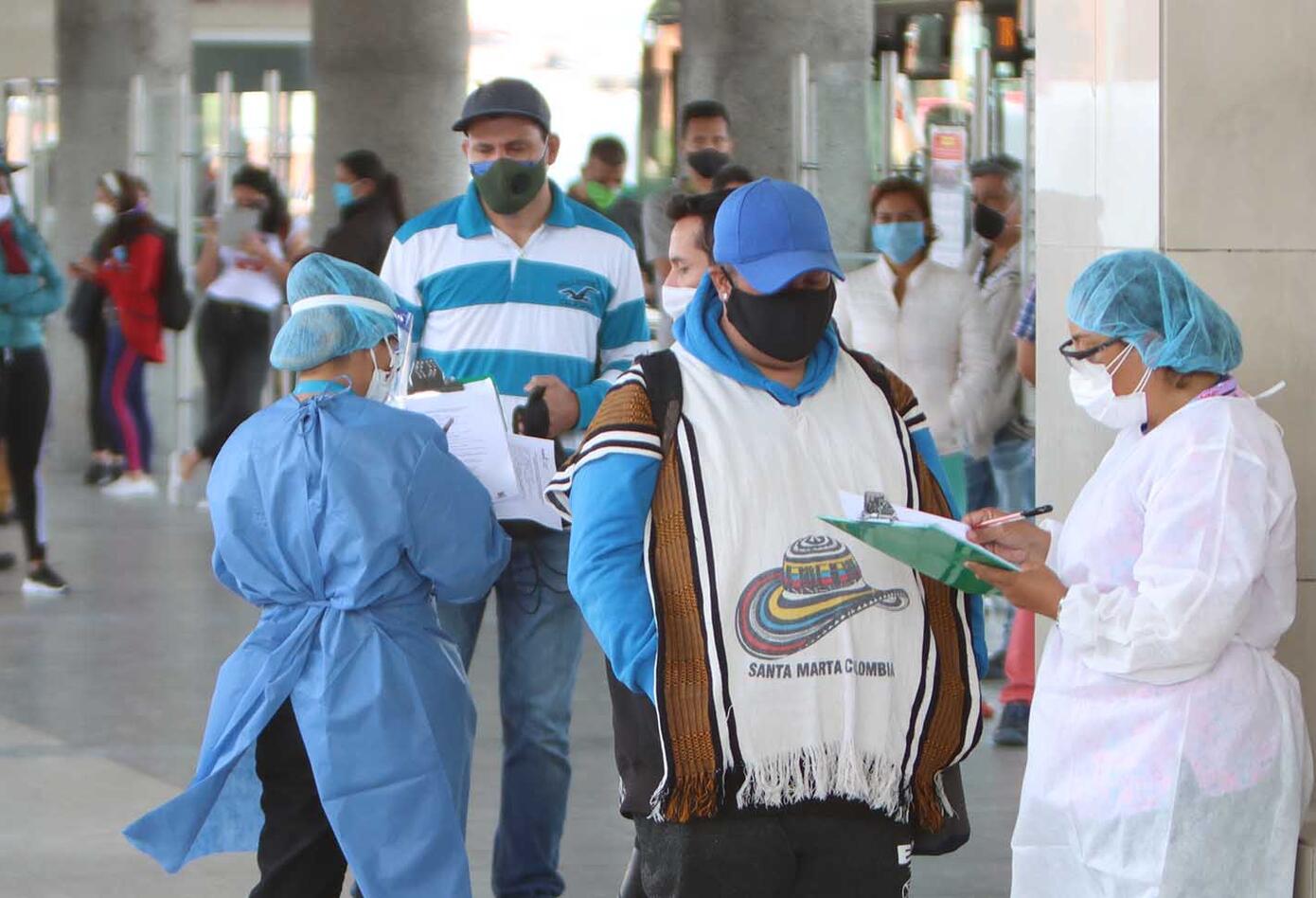 Coronavirus en Colombia – Toma de pruebas en Transmilenio