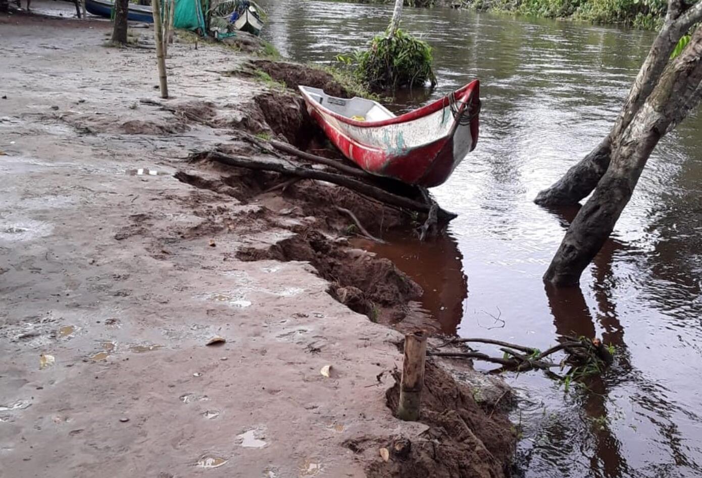La erosión causada por el rio