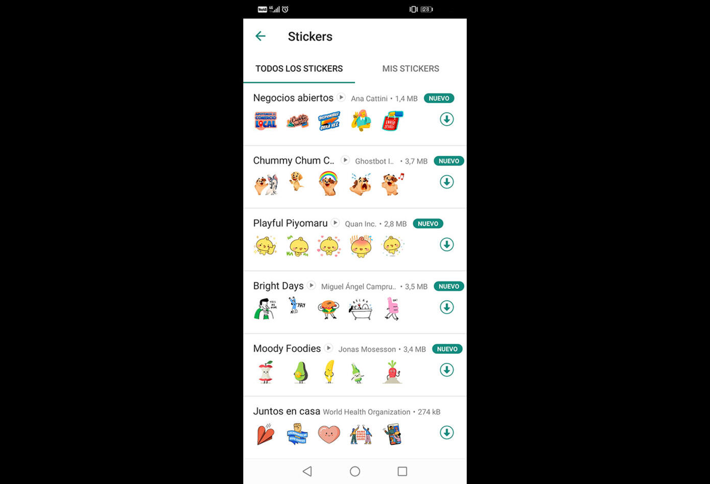 Pack de Stickers animados de WhatsApp