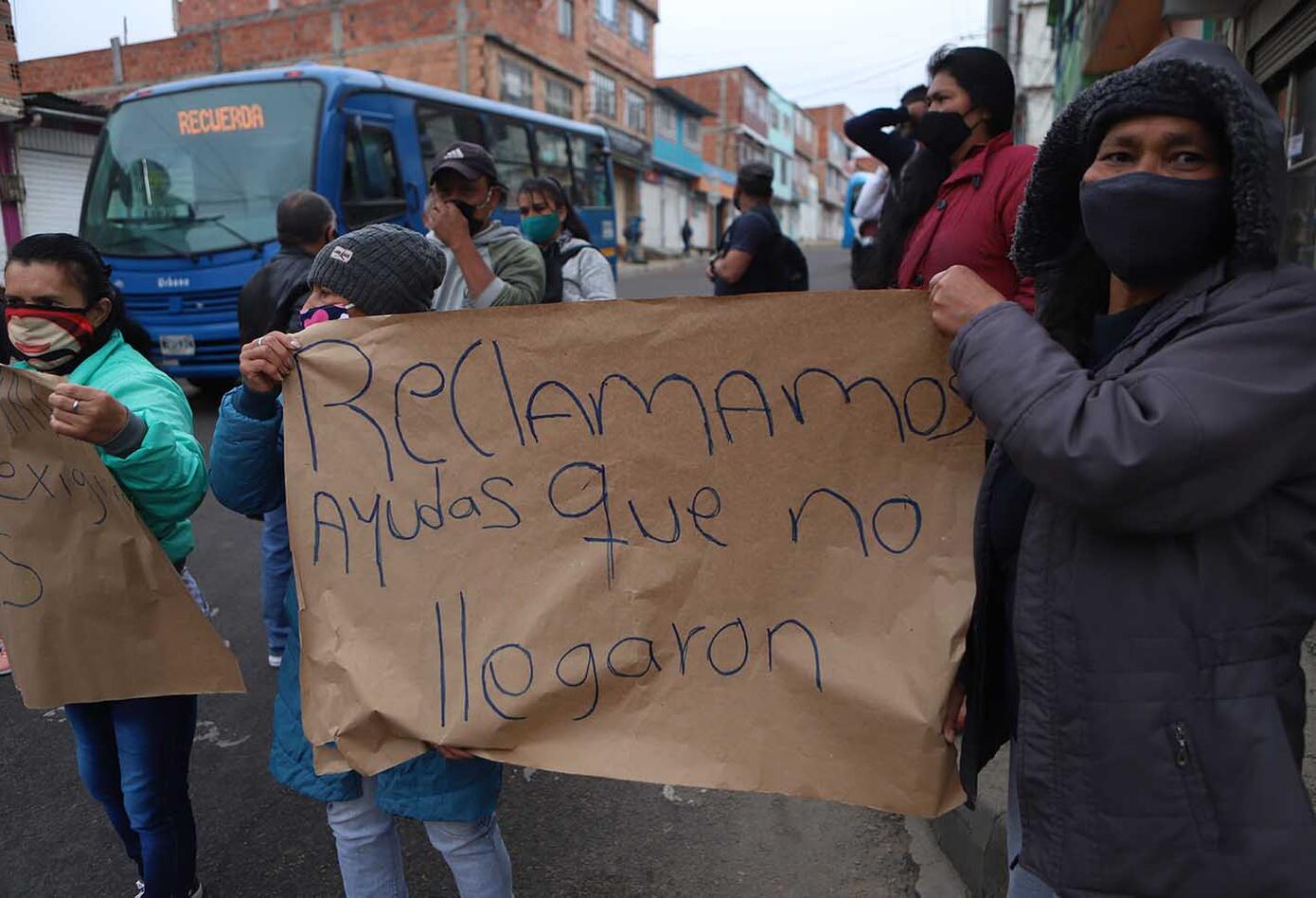 Protestas en Ciudad Bolívar por falta de ayudas