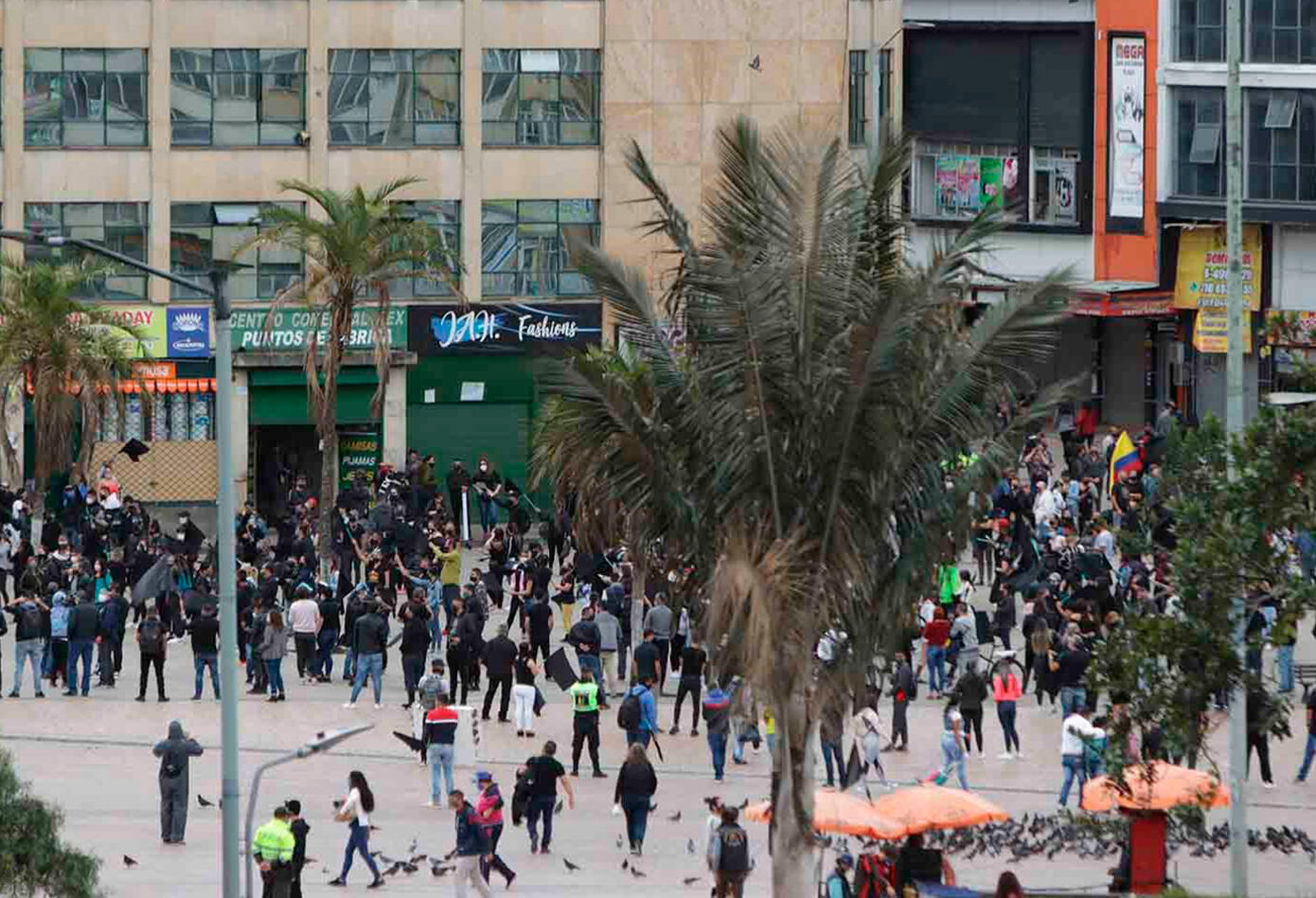 Comerciantes de San Victorino adelantan protesta