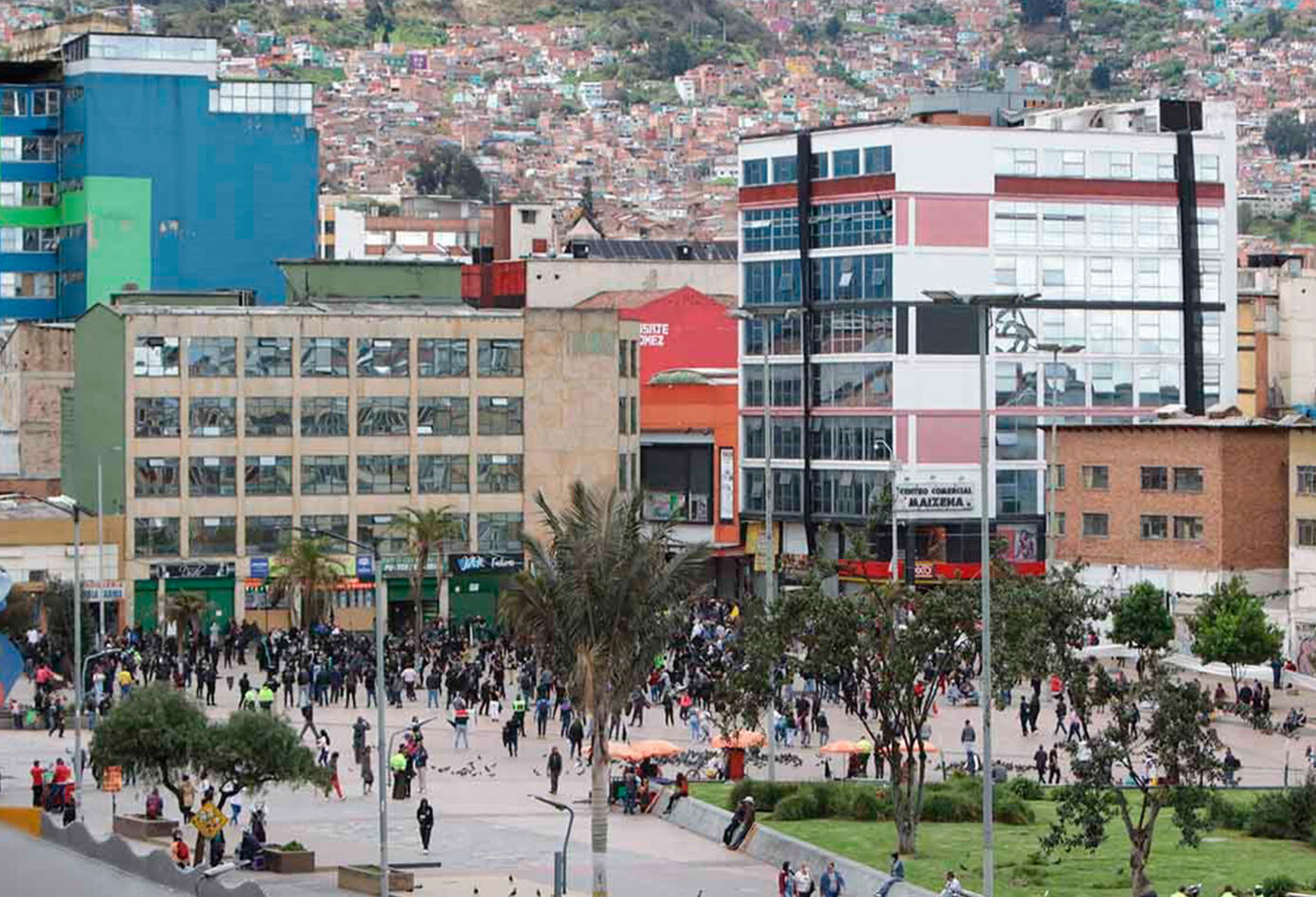 Comerciantes de San Victorino adelantan protesta