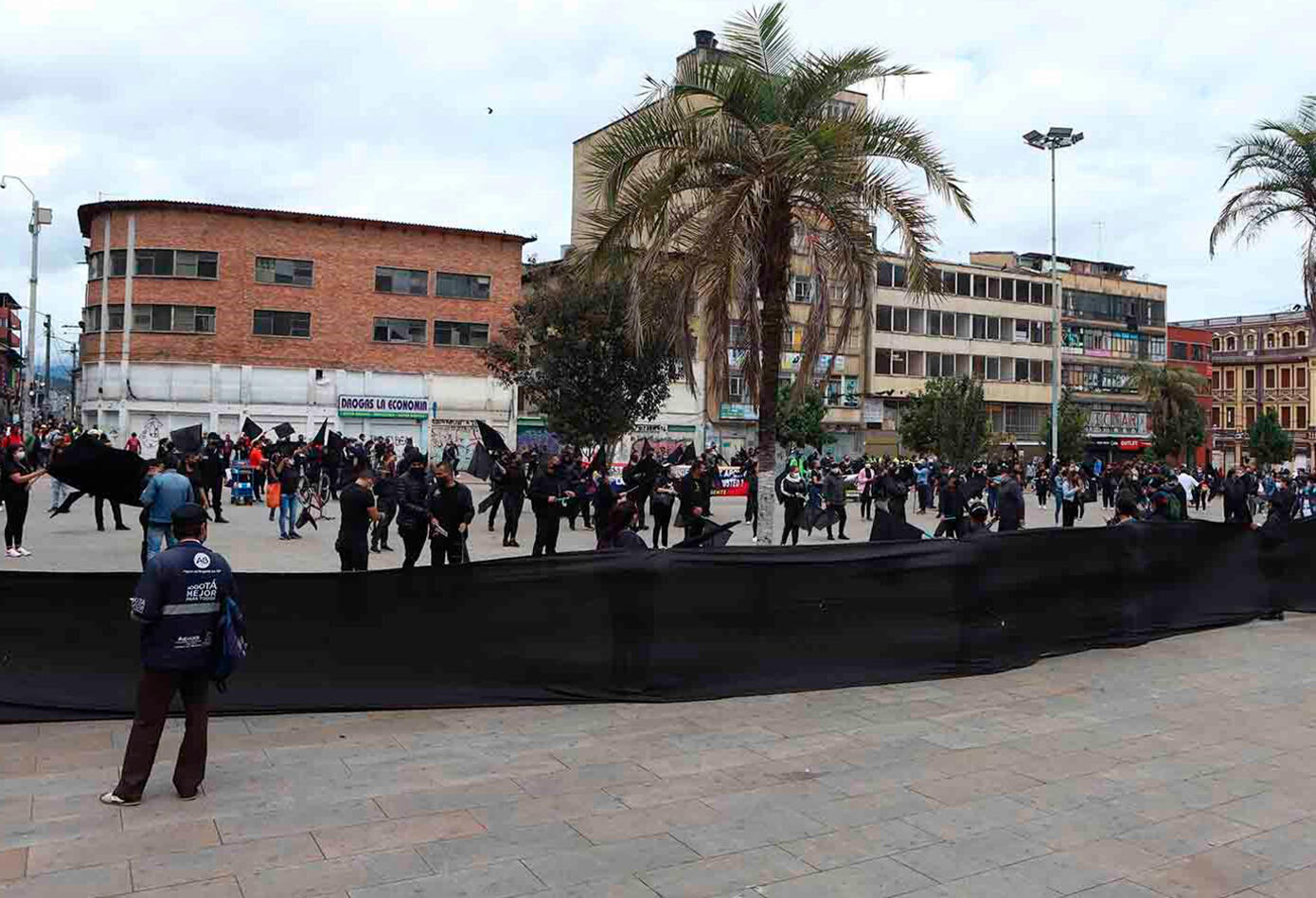 Comerciantes de San Victorino adelantan protesta