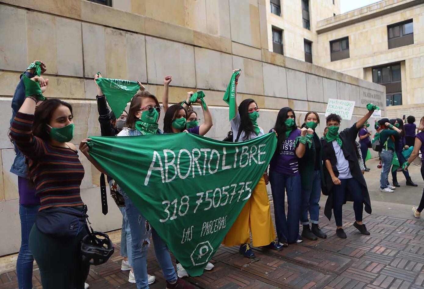 Protesta a favor del aborto en Colombia