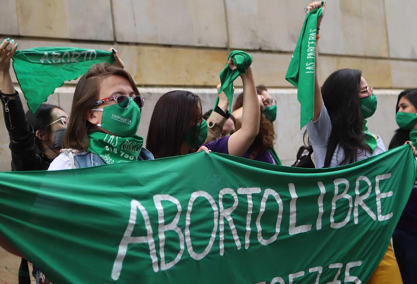 Protesta a favor del aborto en Colombia