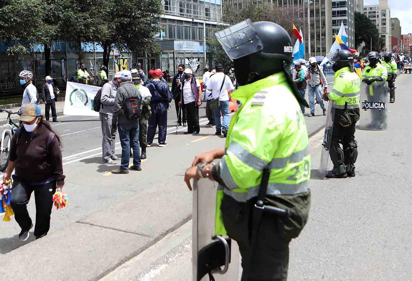 Marcha en Bogotá a favor de la Policía Nacional este 21 de septiembre