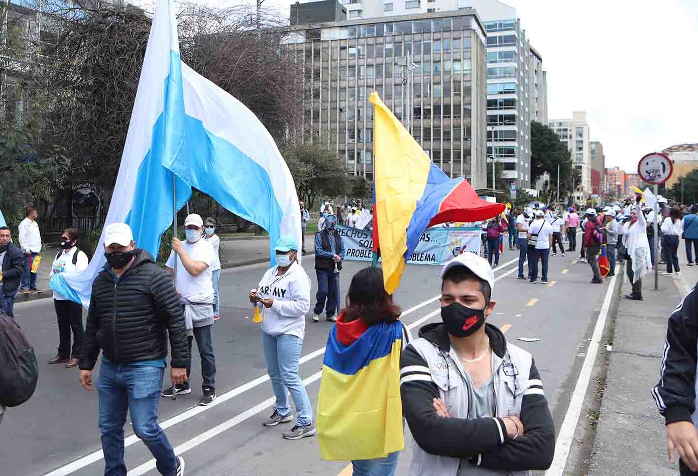 Marcha en Bogotá a favor de la Policía Nacional este 21 de septiembre