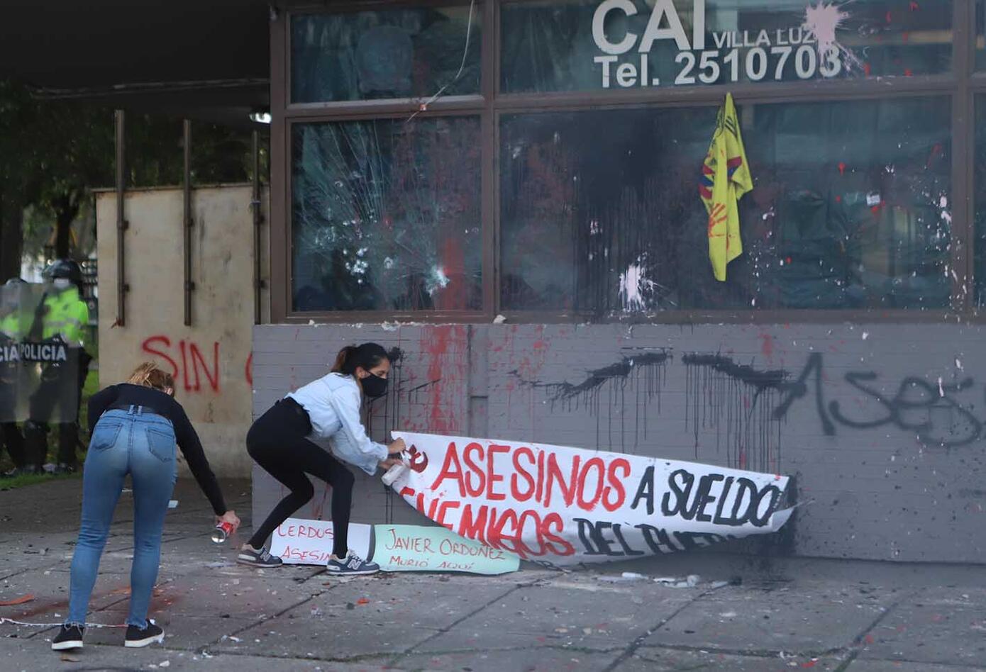 Protestas en Villa Luz por la muerte de Javier Ordóñez