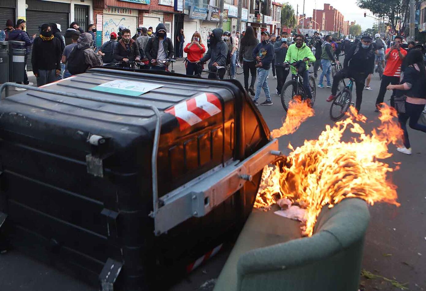 Protestas en Villa Luz por la muerte de Javier Ordóñez