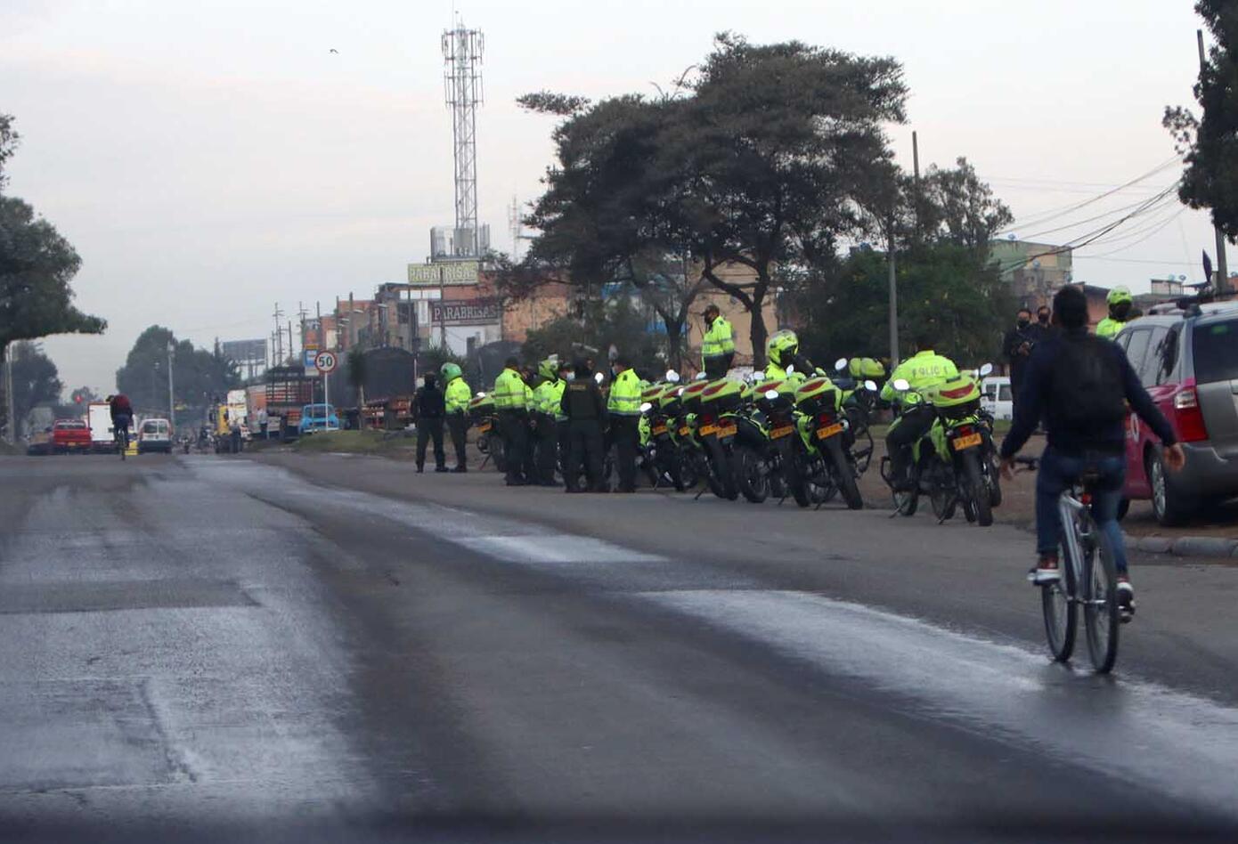 Protestas de camioneros en Bogotá
