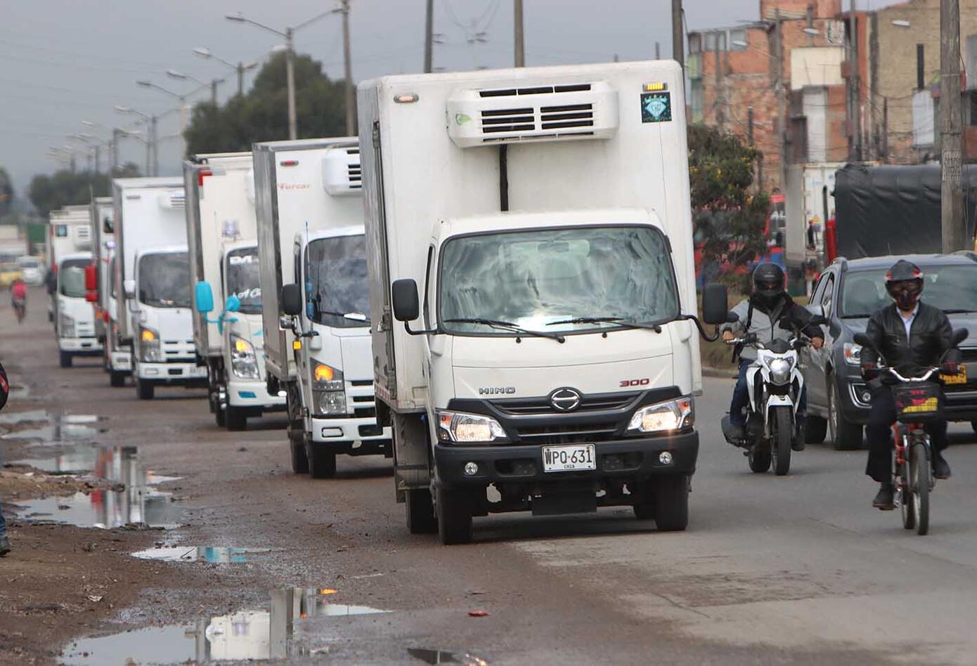Protestas de camioneros en Bogotá