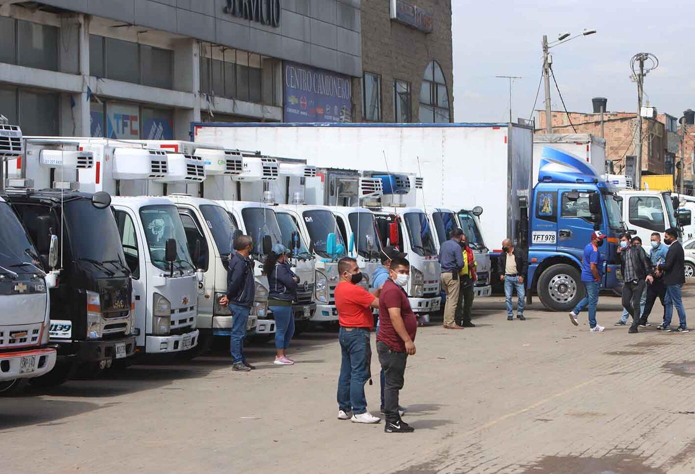 Protestas de camioneros en Bogotá