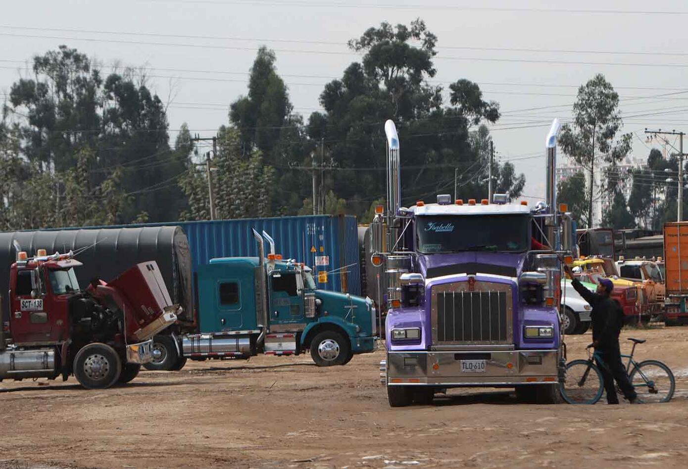 Protestas de camioneros en Bogotá