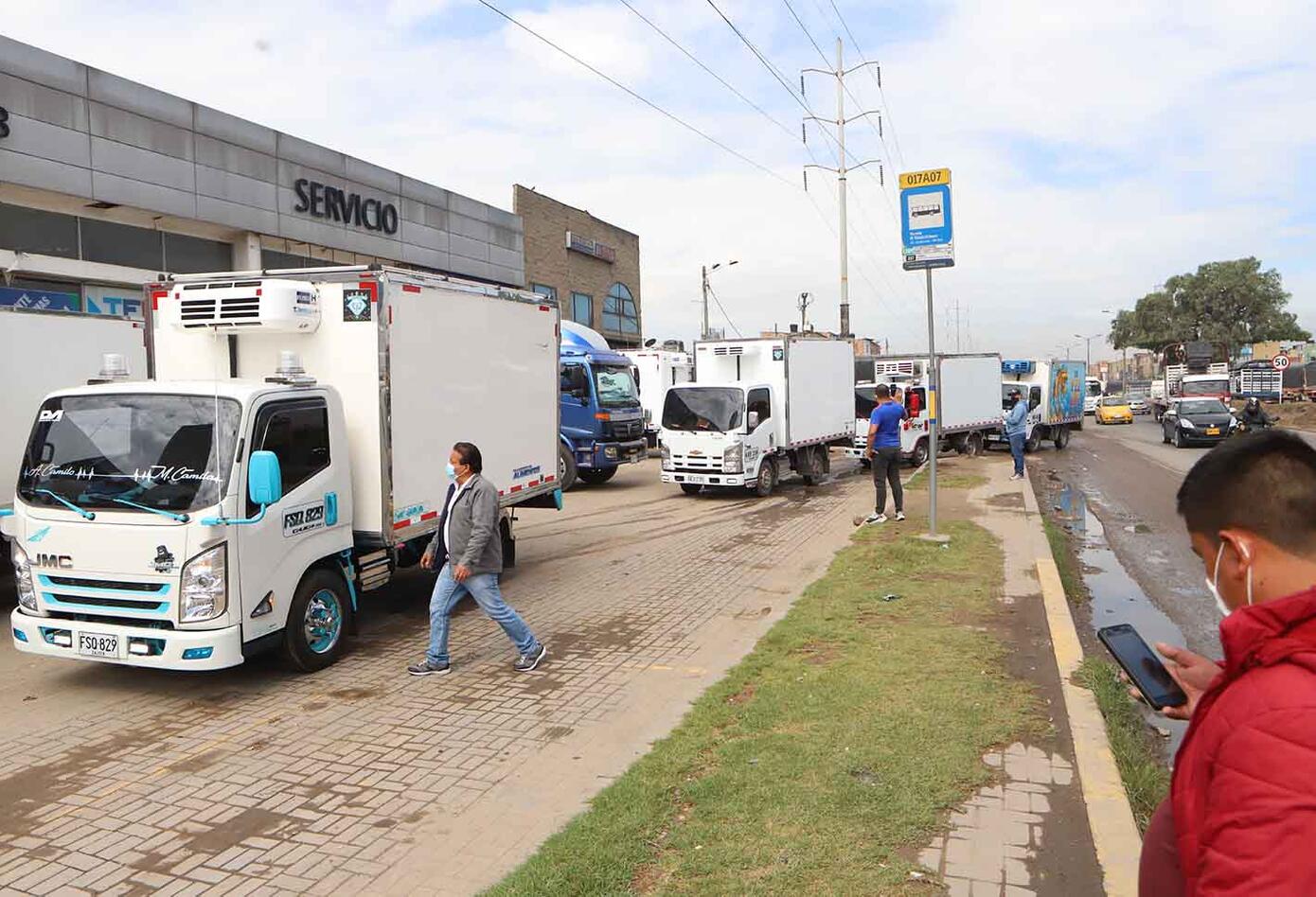 Protestas de camioneros en Bogotá