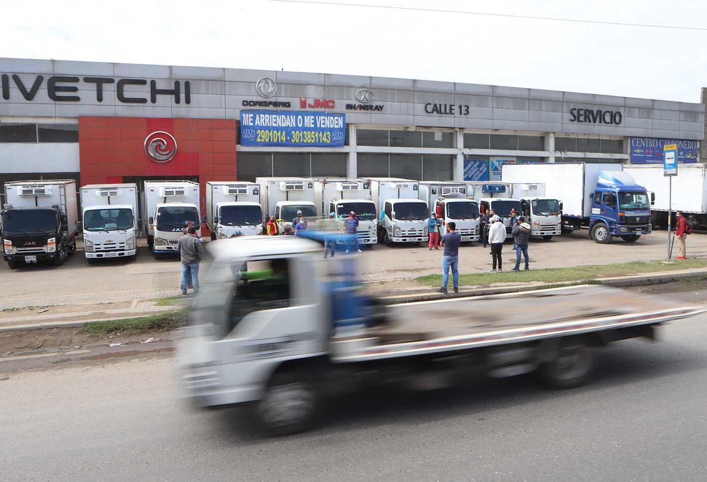 Protestas de camioneros en Bogotá
