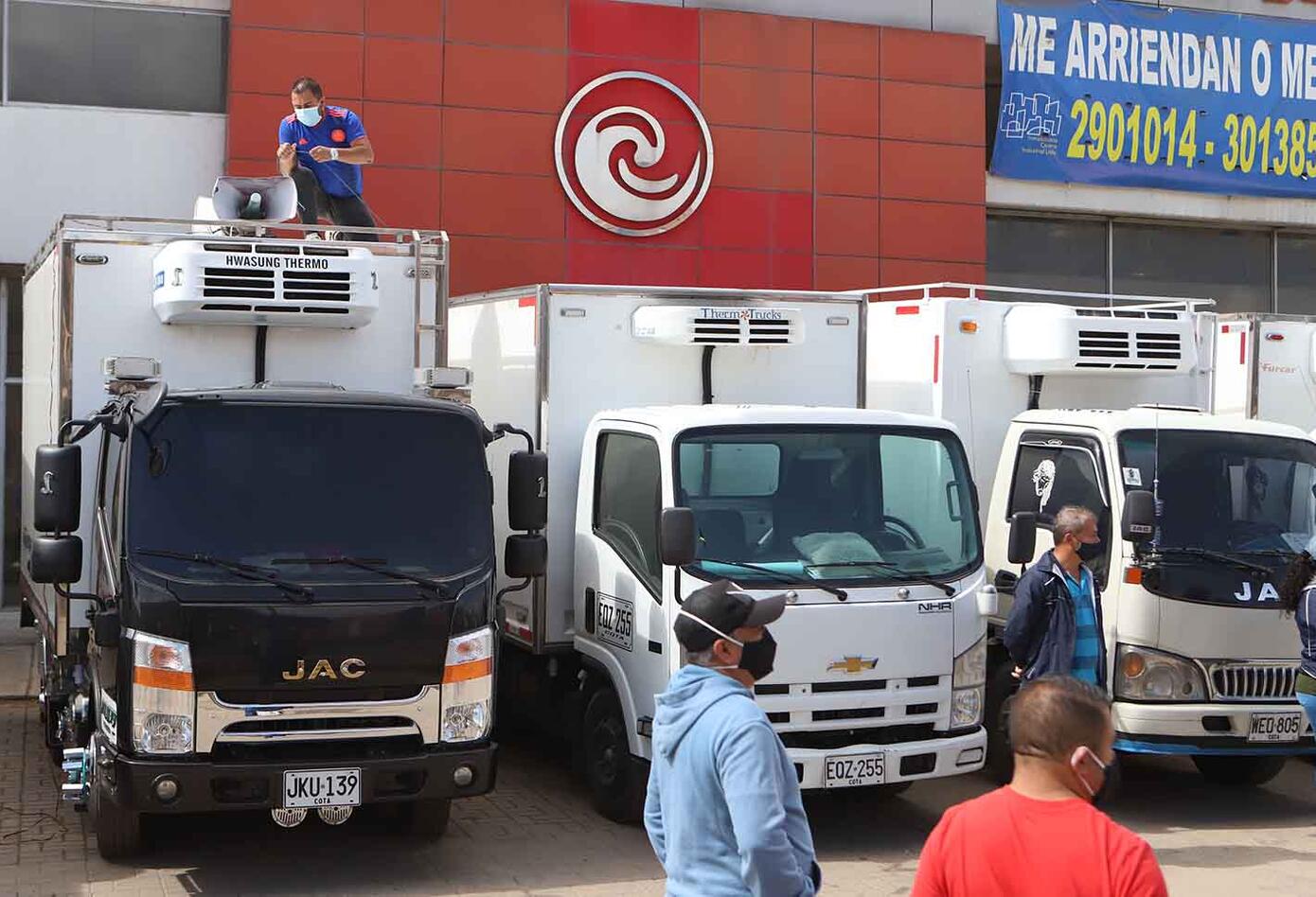 Protestas de camioneros en Bogotá