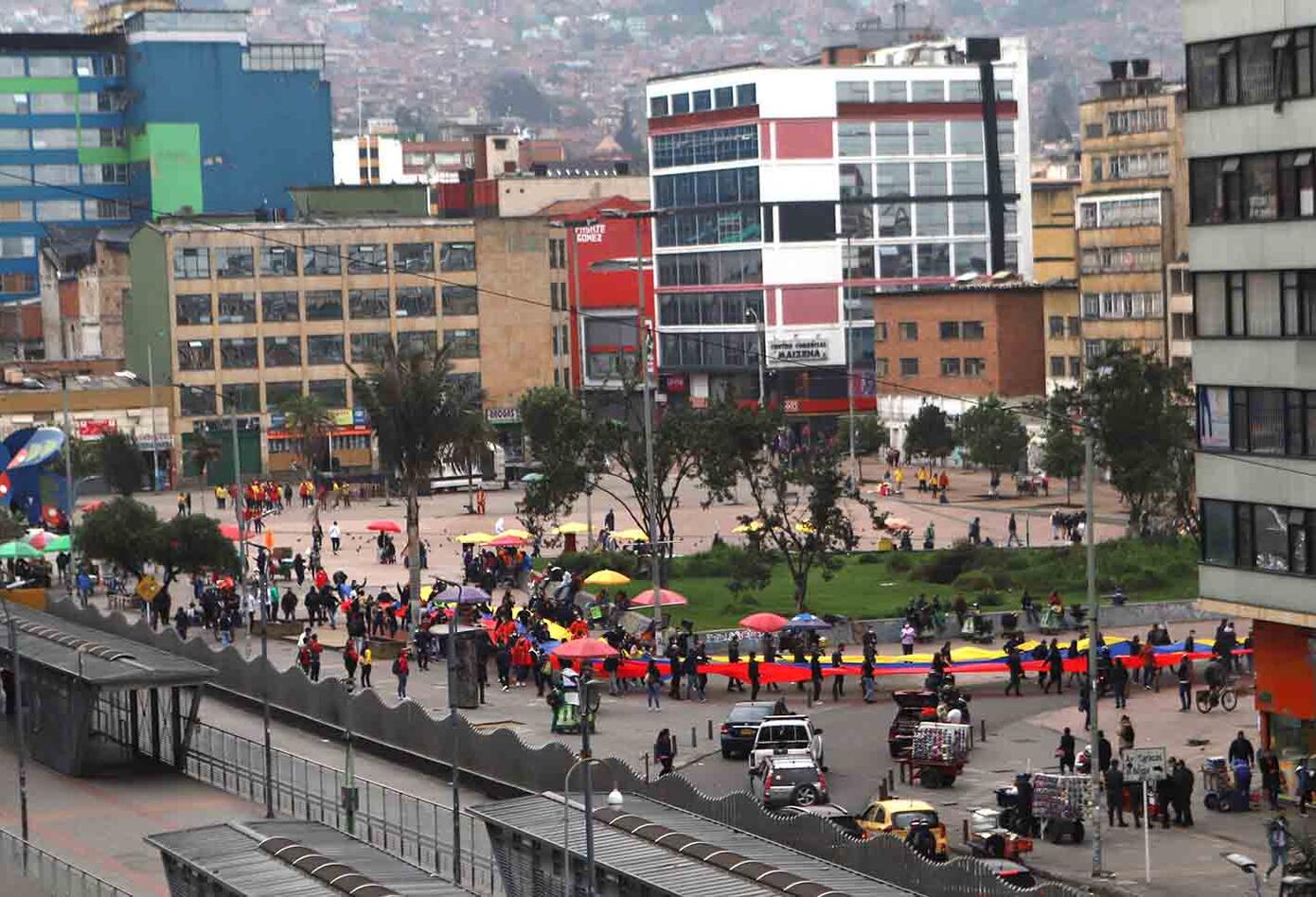 Comerciantes de San Victorino protestan por reactivación de madrugones