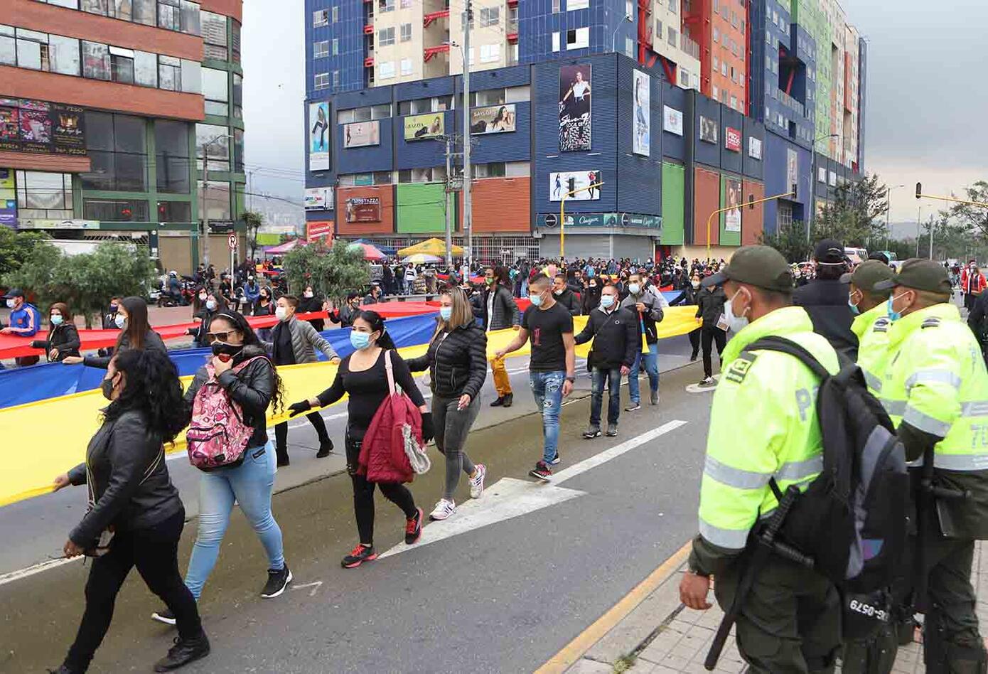 Comerciantes de San Victorino protestan por reactivación de madrugones