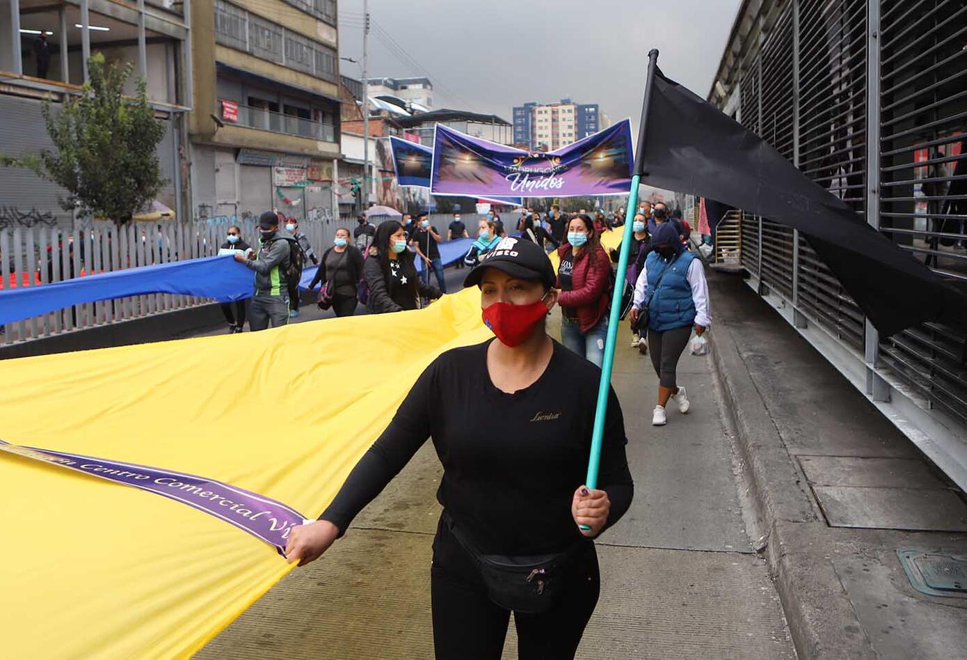 Comerciantes de San Victorino protestan por reactivación de madrugones