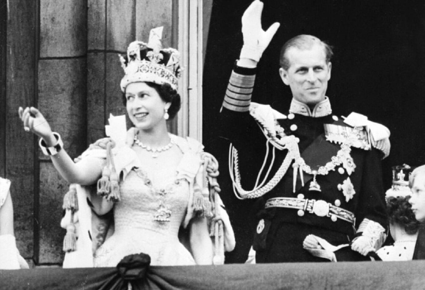 Reina Isabel y príncipe Felipe
