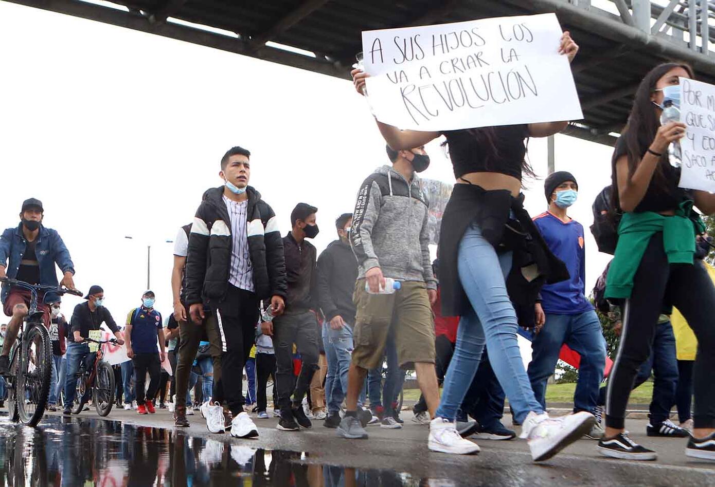 Bogotá vivió nuevas protestas en quinto día de paro nacional