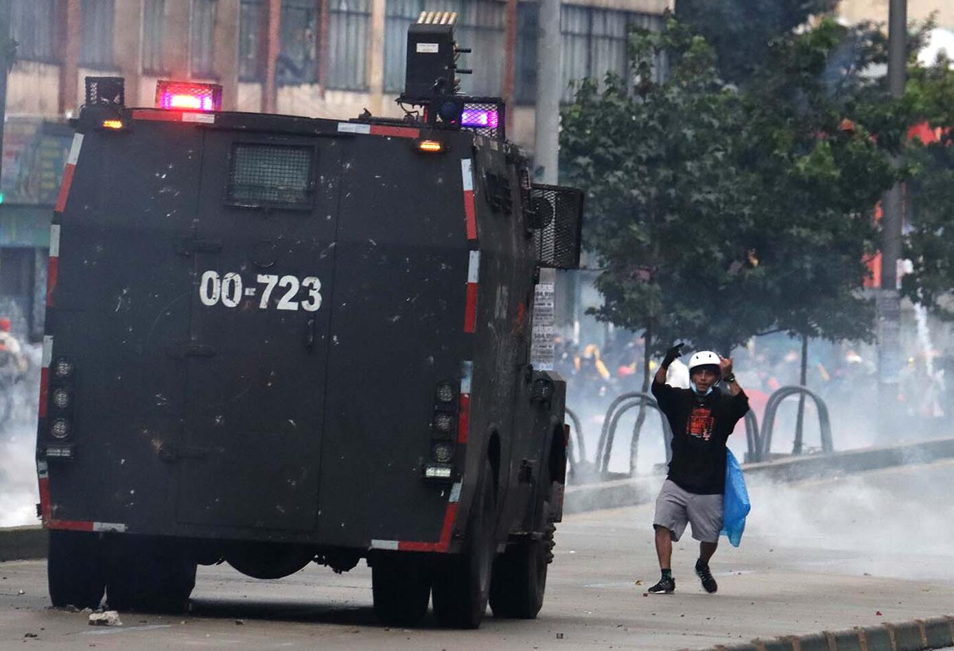 Disturbios en Bogotá durante las marchas del 1 de mayo de 2021
