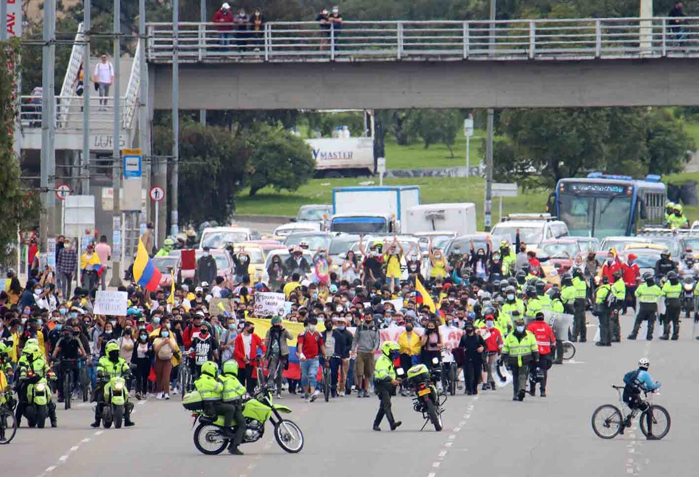 Bogotá vivió nuevas protestas en quinto día de paro nacional