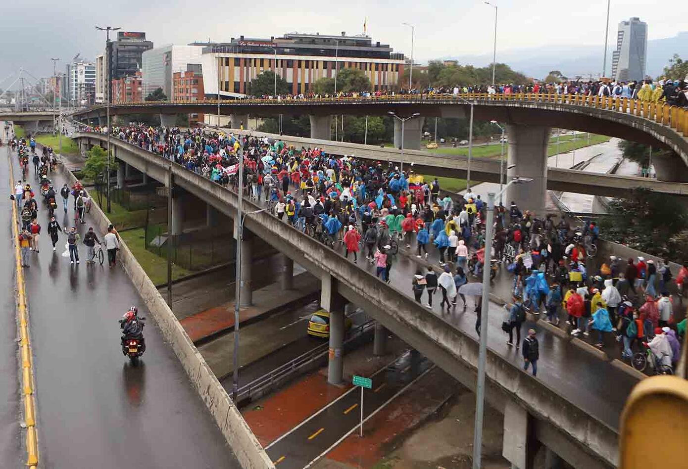 Paro nacional 5 de mayo: manifestantes marcharon por calles de Bogotá