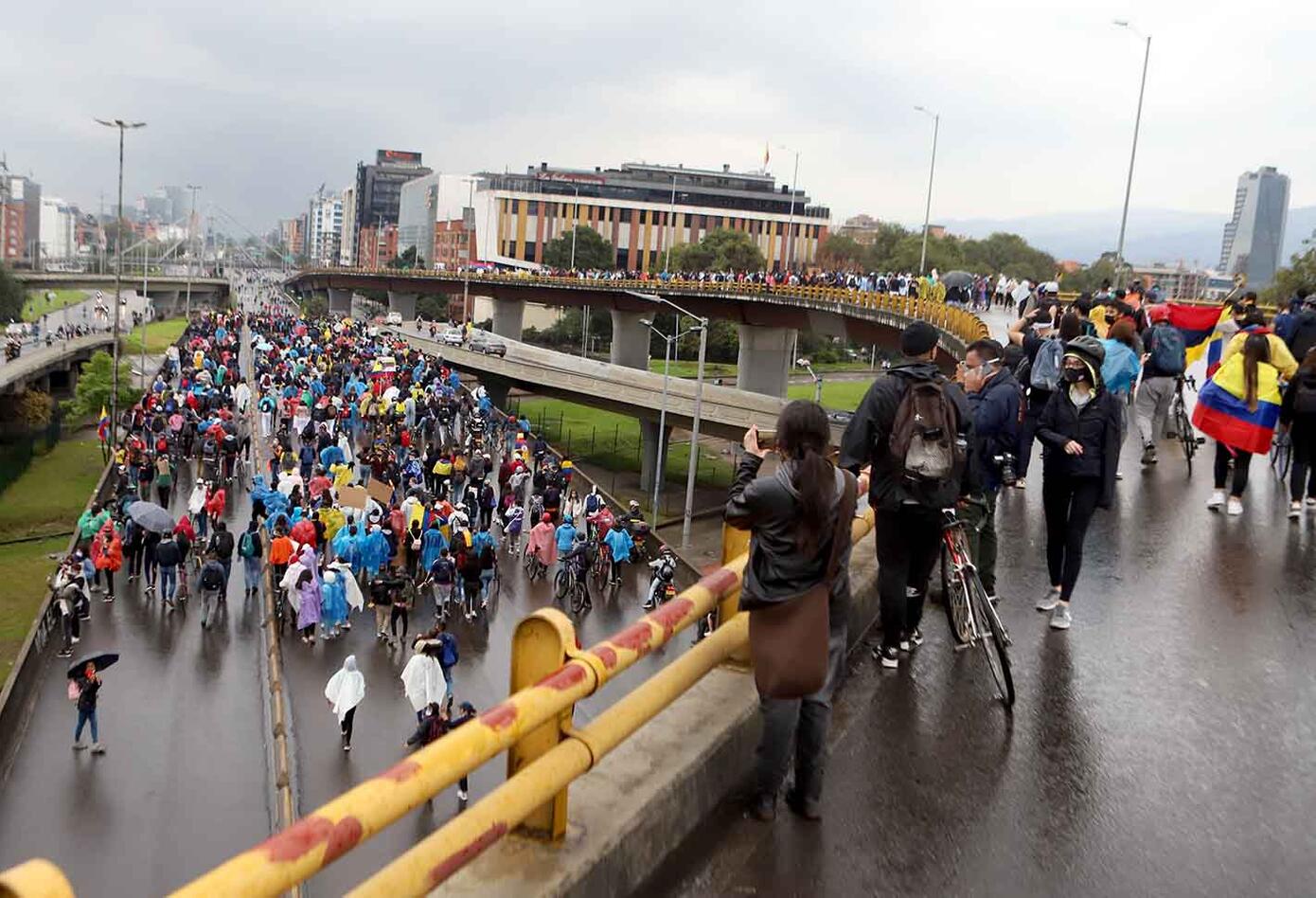 Paro nacional 5 de mayo: manifestantes marcharon por calles de Bogotá