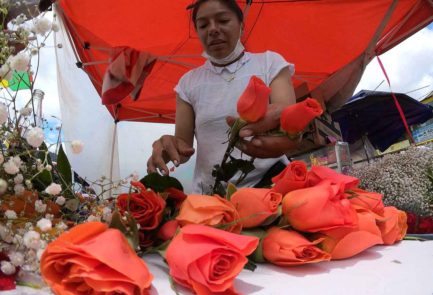 Día de la madre: vendedores de flores en Bogotá aumentaron ventas
