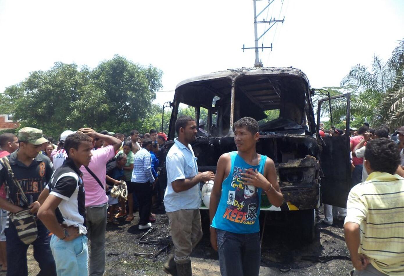 Bus en que murieron los 33 niños de Fundación Magdalena
