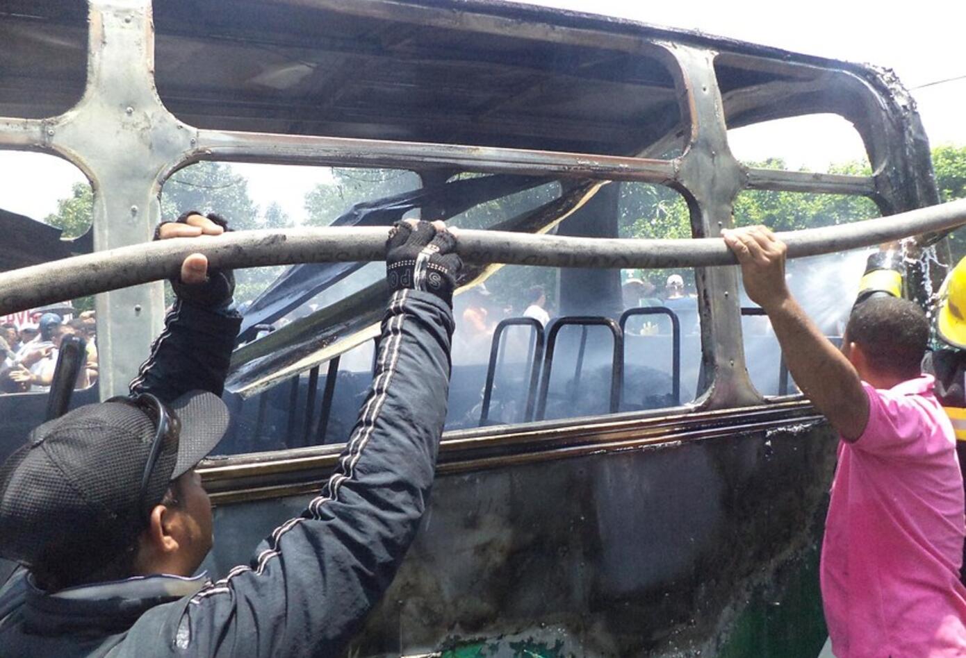 Bus en que murieron los 33 niños de Fundación Magdalena