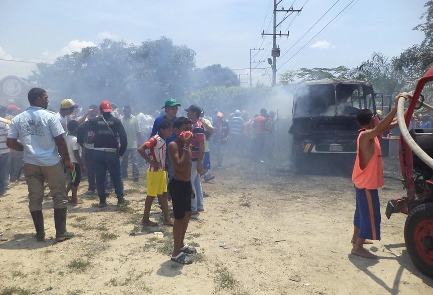 Bus en que murieron los 33 niños de Fundación Magdalena
