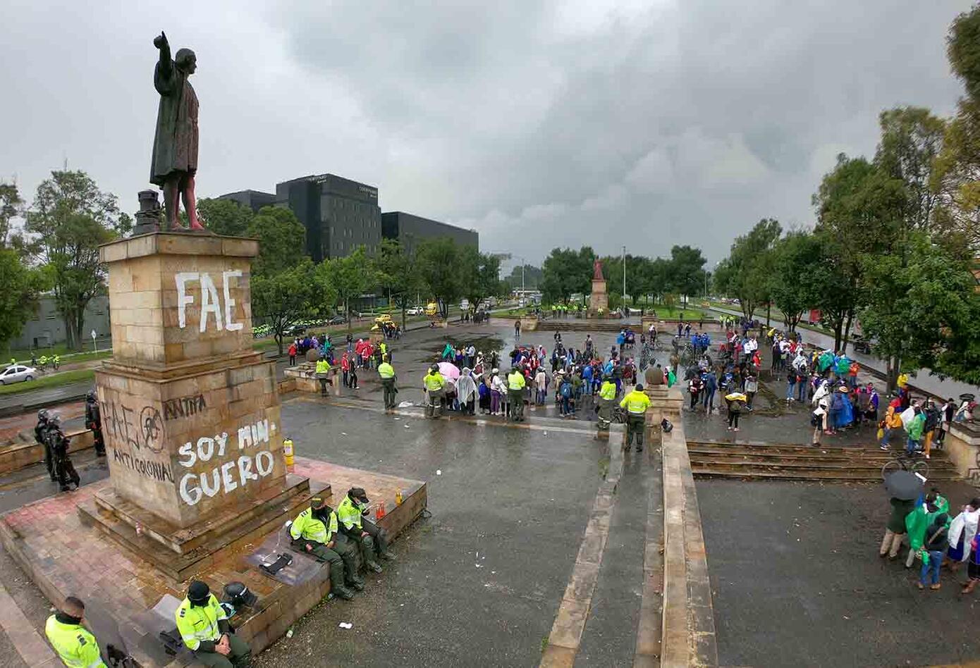 Indígenas del Pueblo Misak - protestas en Bogotá 9 de junio
