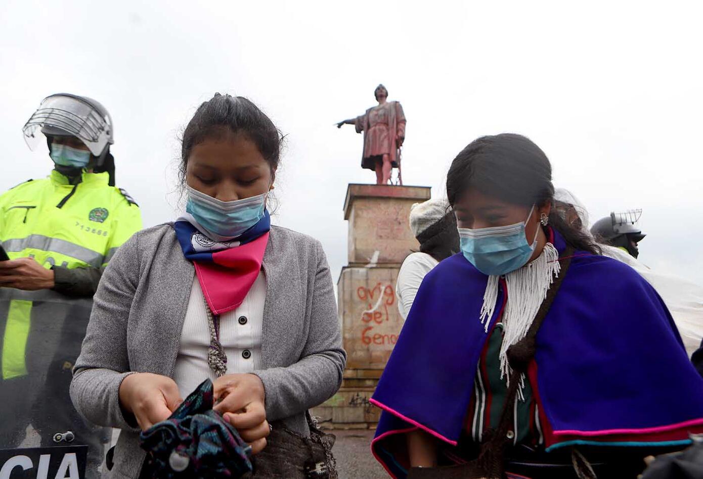 Indígenas del Pueblo Misak - protestas en Bogotá 9 de junio