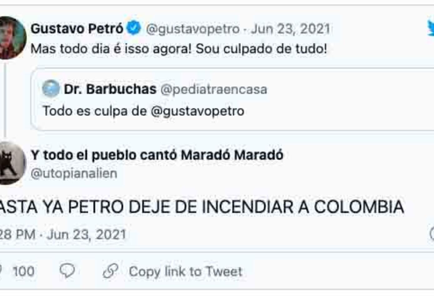 Insultos a Gustavo Petró de Brasil, homónimo de político colombiano