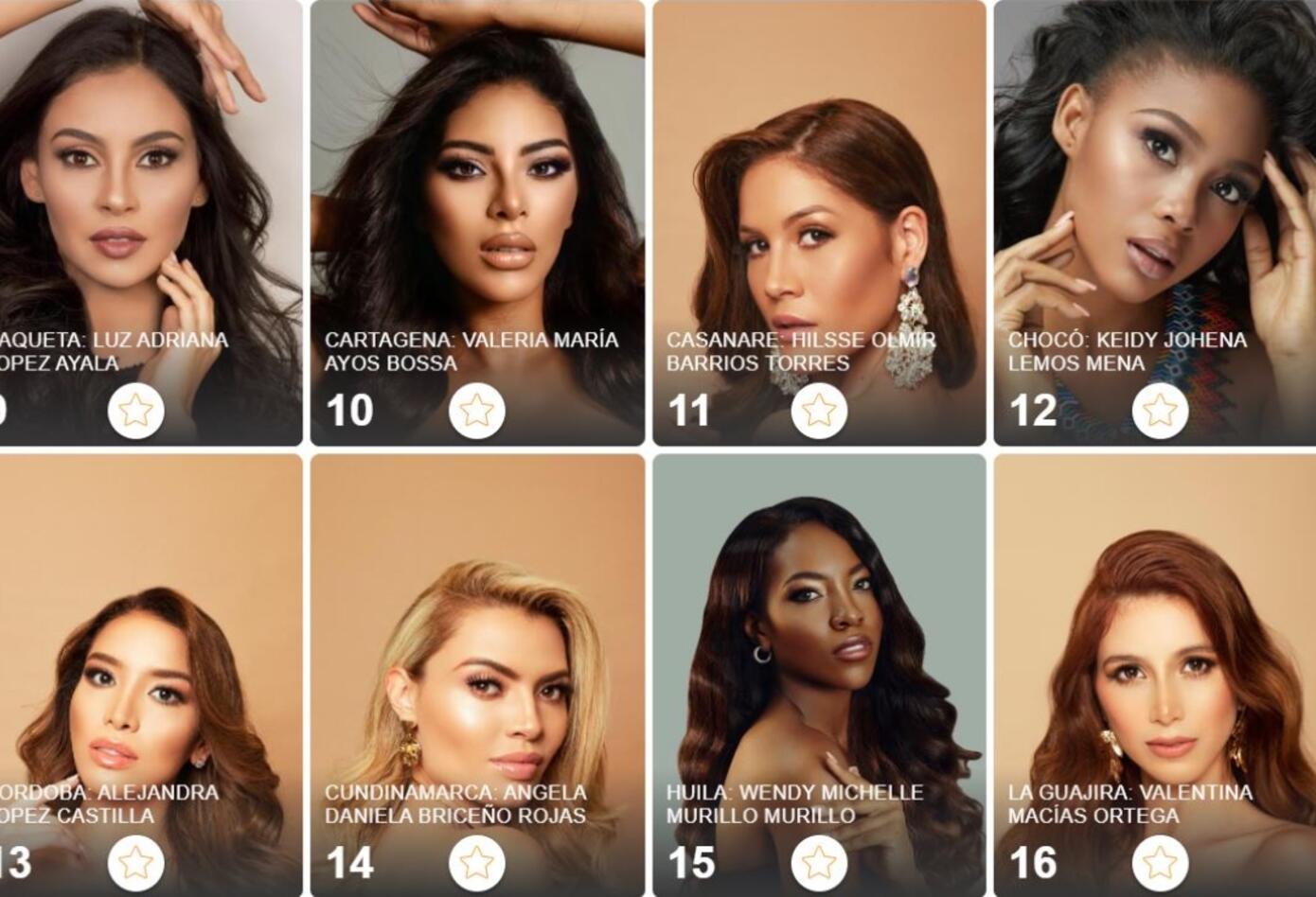 Candidatas de Miss Universe Colombia 2021