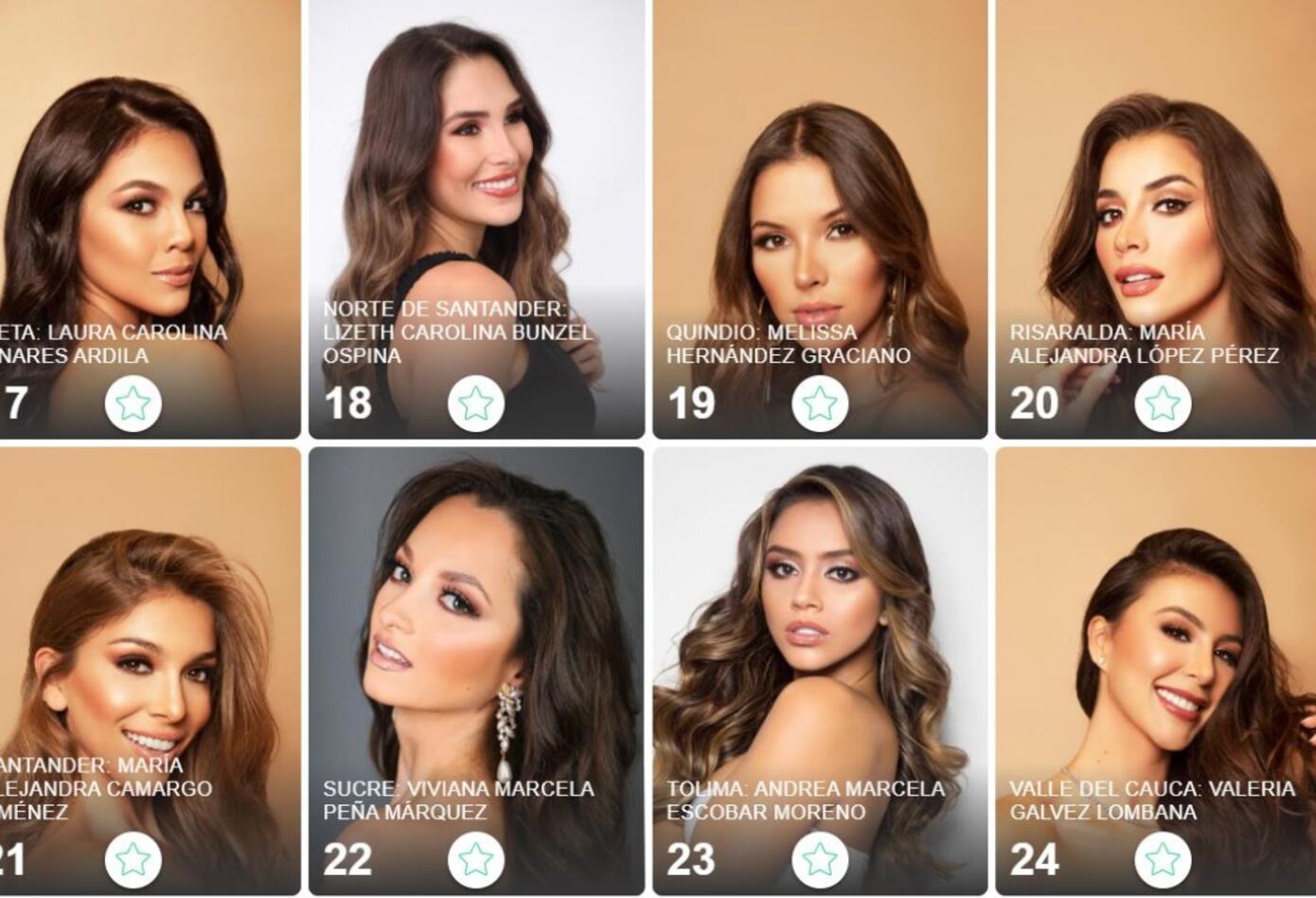 Candidatas de Miss Universe Colombia 2021