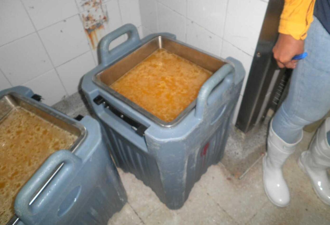 Así estaban las instalaciones de almacenamiento y preparación de alimentos.
